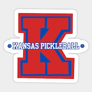 Kansas Varsity Pickleball Logo Wear Sticker